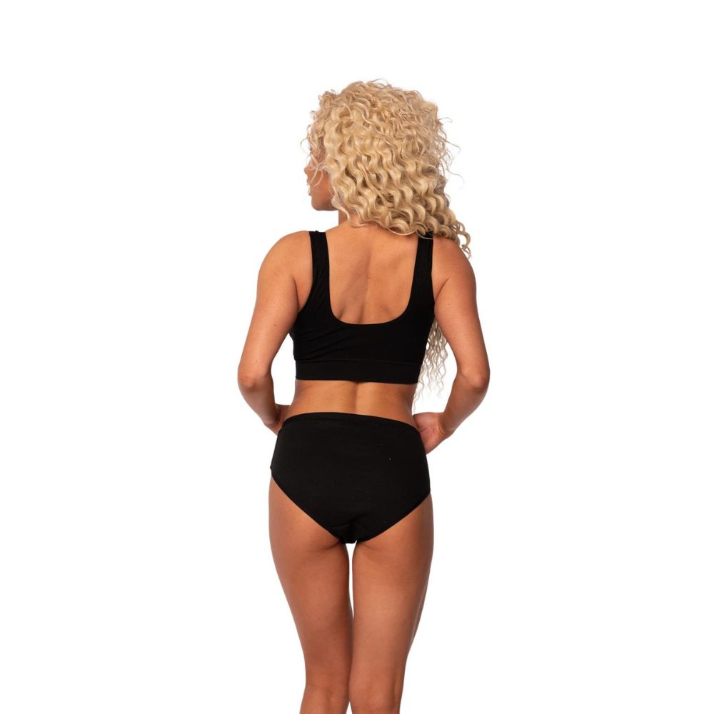 Biustonosz sportowy top push-up fitness czarny