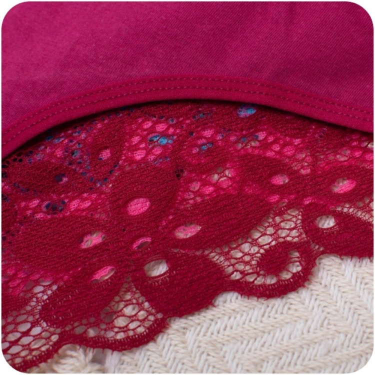 7 par Majtki damskie bawełniane z koronkowym tyłem mix kolorów