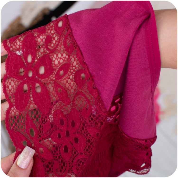 7 par Majtki damskie bawełniane z koronkowym tyłem mix kolorów