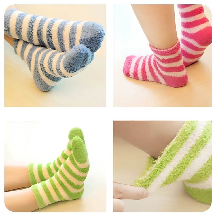 12 PAR Skarpety damskie ciepłe zimowe skarpetki bukla mix kolorów