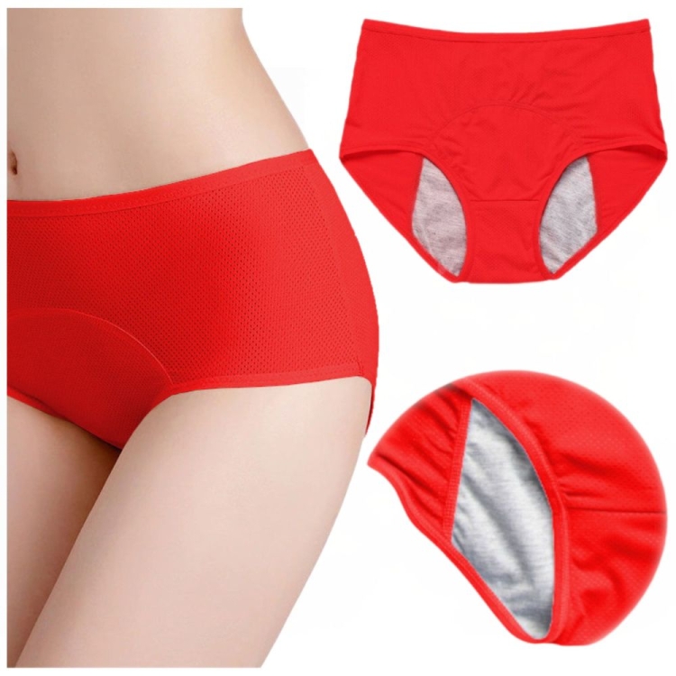 Majtki menstruacyjne na okres chłonne wielorazowe czerwone