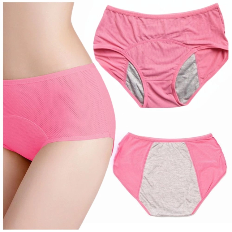 Majtki menstruacyjne na okres chłonne wielorazowe różowe