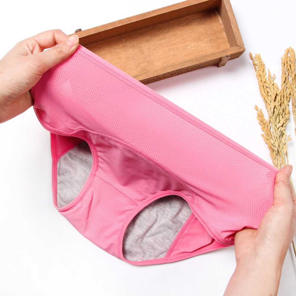 Majtki menstruacyjne na okres chłonne wielorazowe różowe