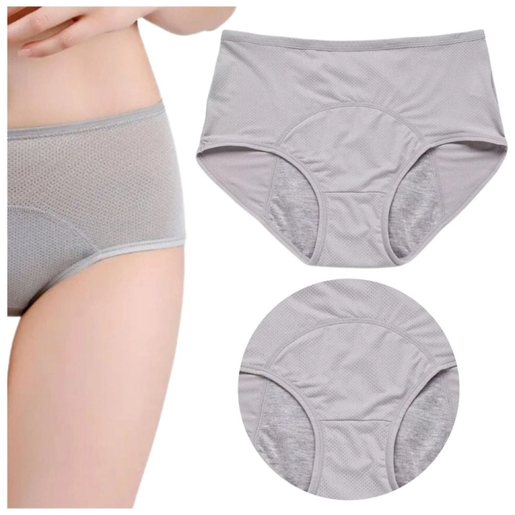 Majtki menstruacyjne na okres chłonne wielorazowe szare