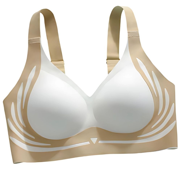 Biustonosz bezszwowy modelujący regulowany biały