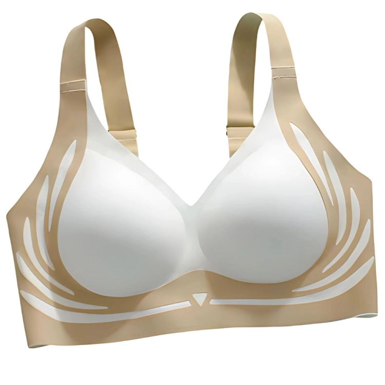 Biustonosz bezszwowy modelujący regulowany biały