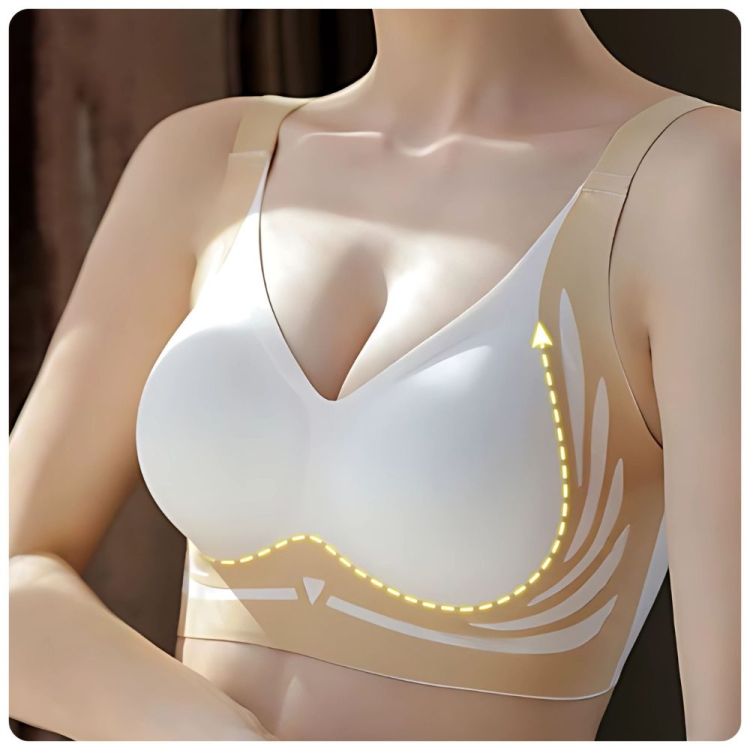 Biustonosz bezszwowy modelujący regulowany biały