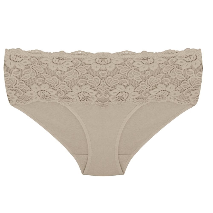 6 par Majtki damskie bawełniane z miękką koronką mix