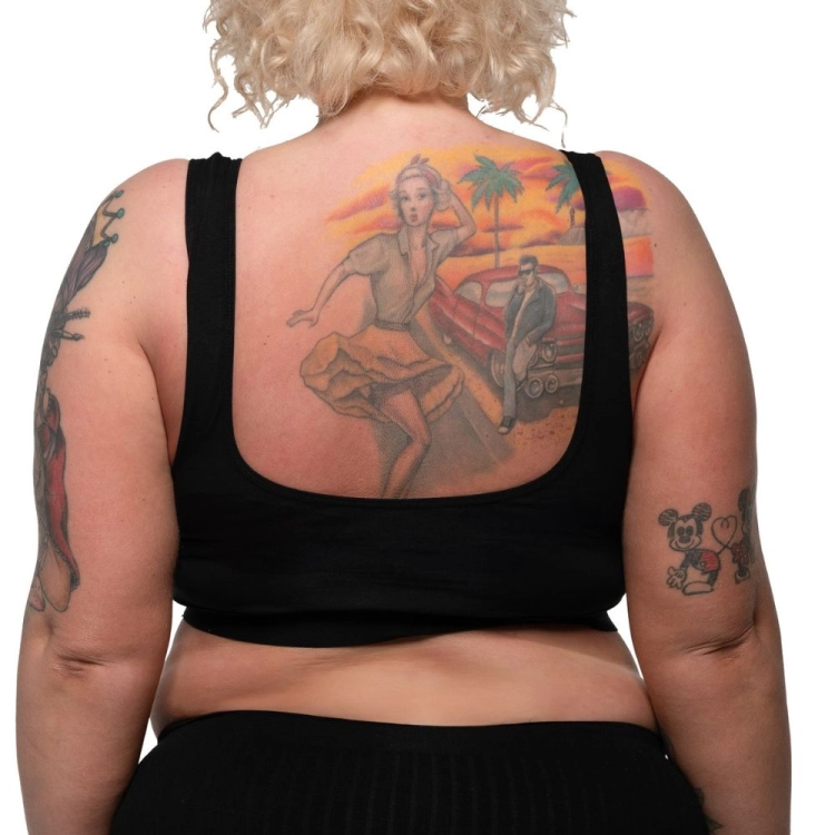 Biustonosz sportowy do dużego biustu czarny