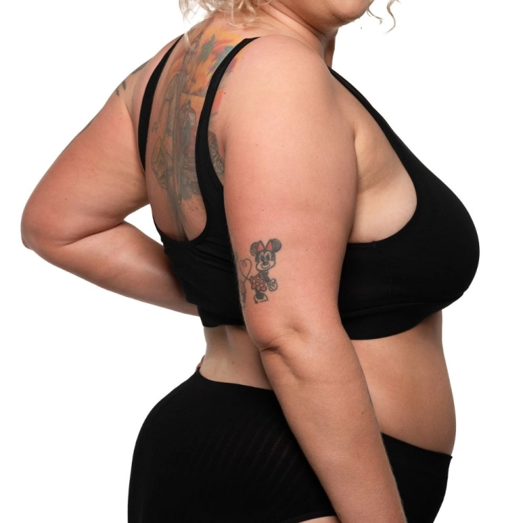 Biustonosz sportowy do dużego biustu czarny