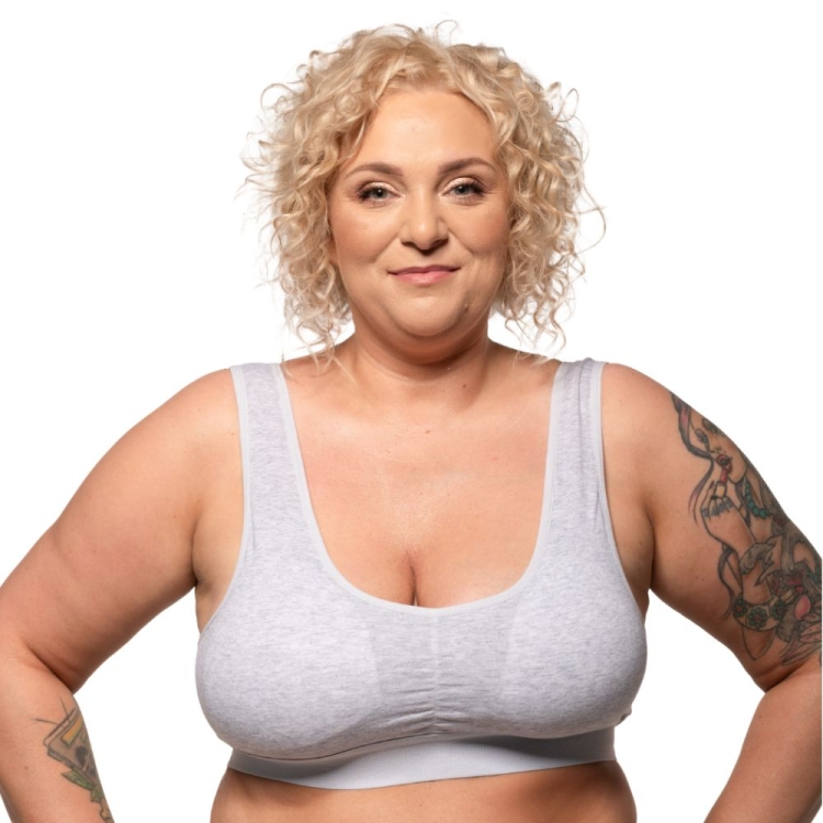 Stanik sportowy plus size szary