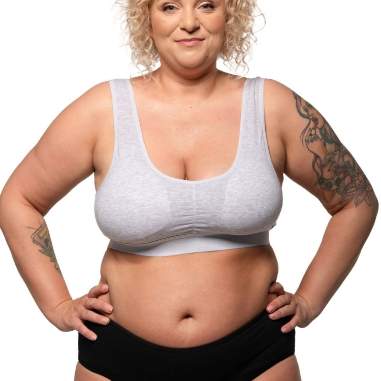 Stanik sportowy plus size szary