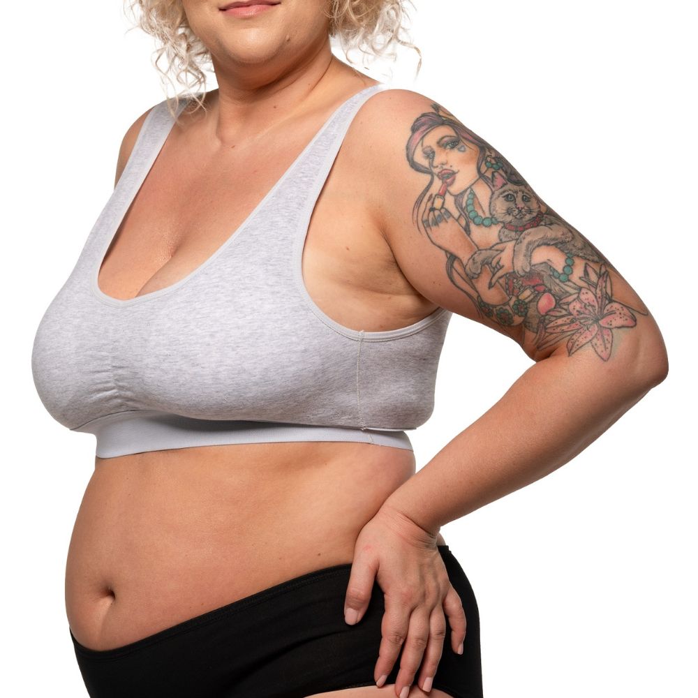 Stanik sportowy plus size szary