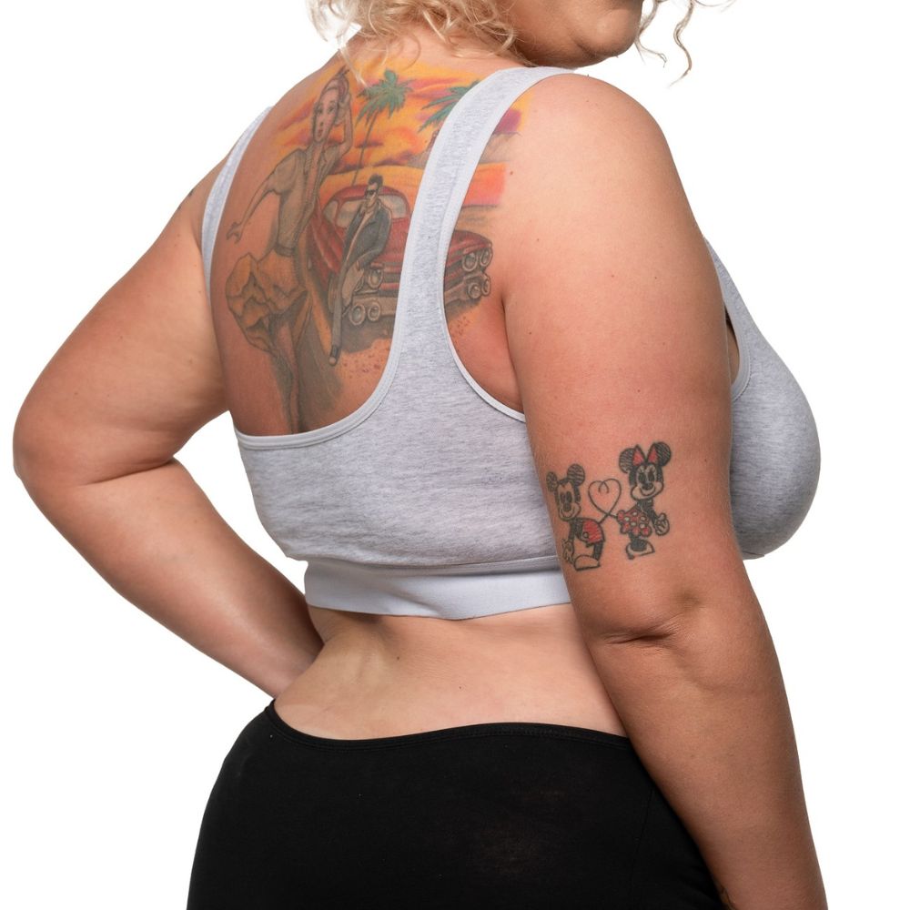 Stanik sportowy plus size szary