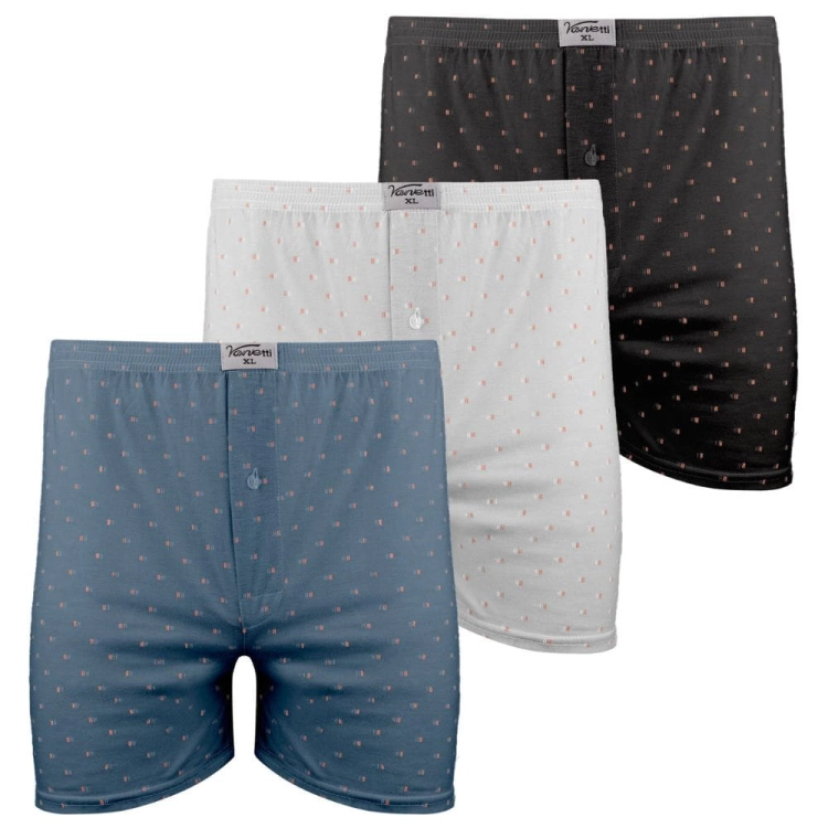 Bokserki męskie luźne Vanetti bawełniane 3-pak