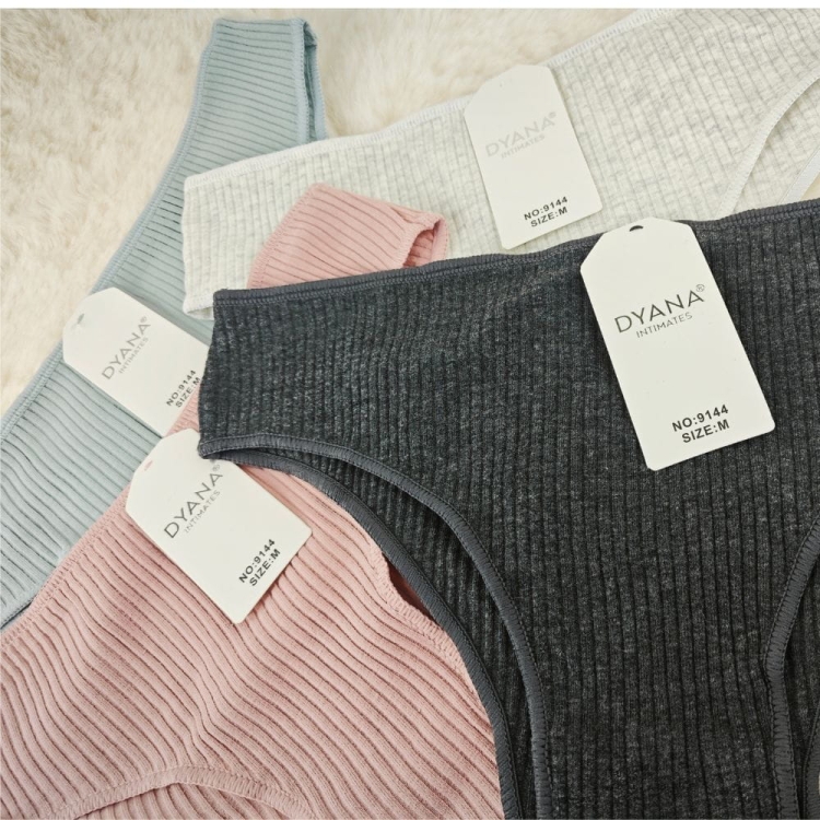 Majtki brazyliany bawełniane prążkowane 4-pak