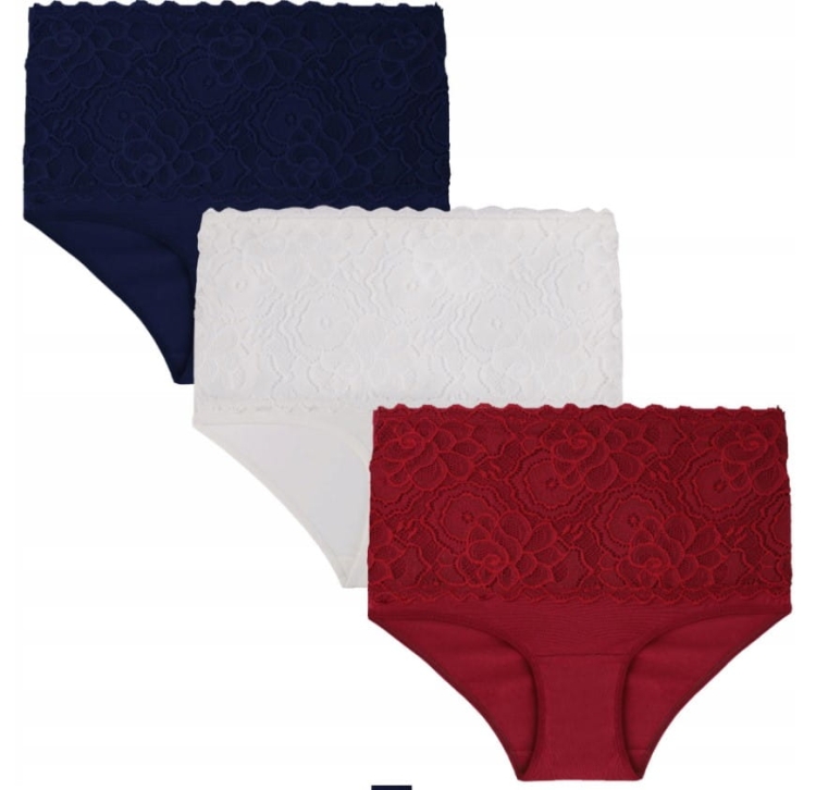 Figi damskie bawełniane Maxi Bikini 3-pak Moraj