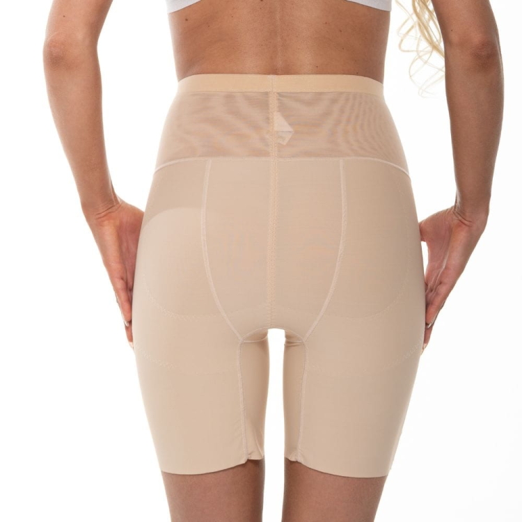 Majtki z nogawkami wyszczuplające push-up beżowe