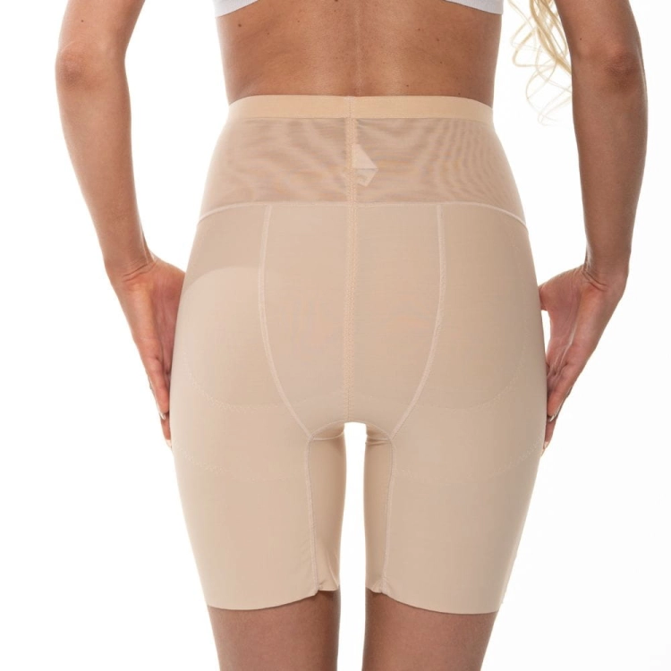 Majtki z nogawkami wyszczuplające push-up beżowe