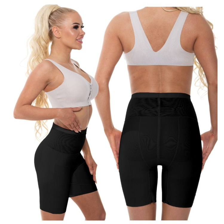 Majtki z nogawkami wyszczuplające push-up czarne