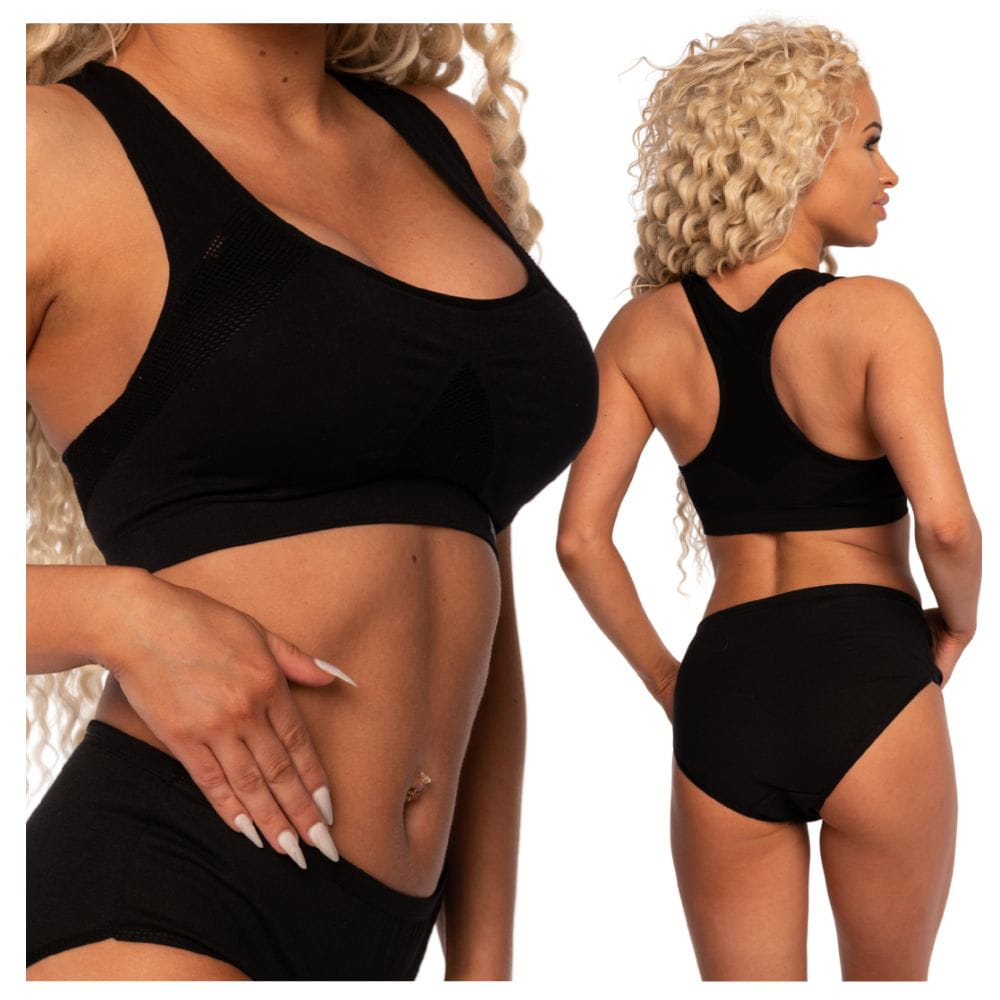 Biustonosz Sportowy Czarny BIXTRA