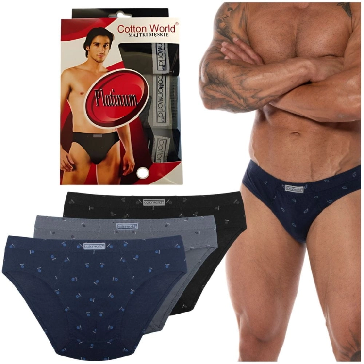 Slipy męskie bawełniane Cotton World Platinum