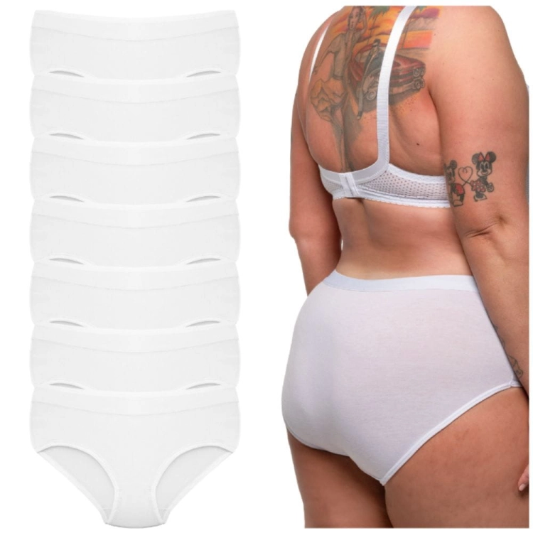 Figi bambusowe białe – zestaw 8 sztuk