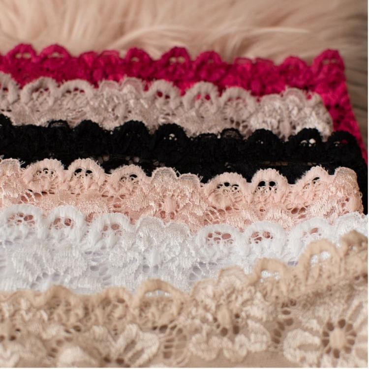 Majtki z koronką wysoki stan – 3-pak