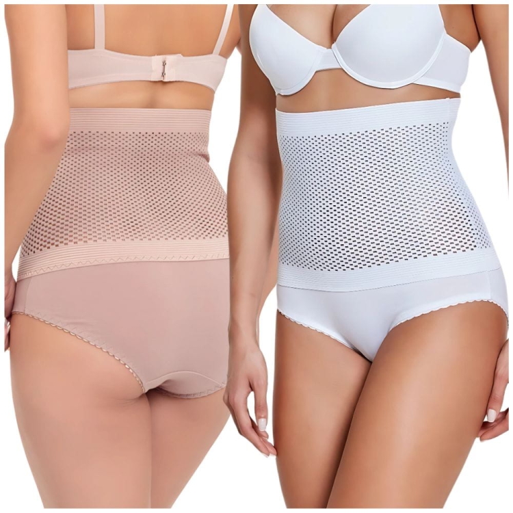 Majtki modelujące i wyszczuplające wysoki stan – zestaw 2 szt.