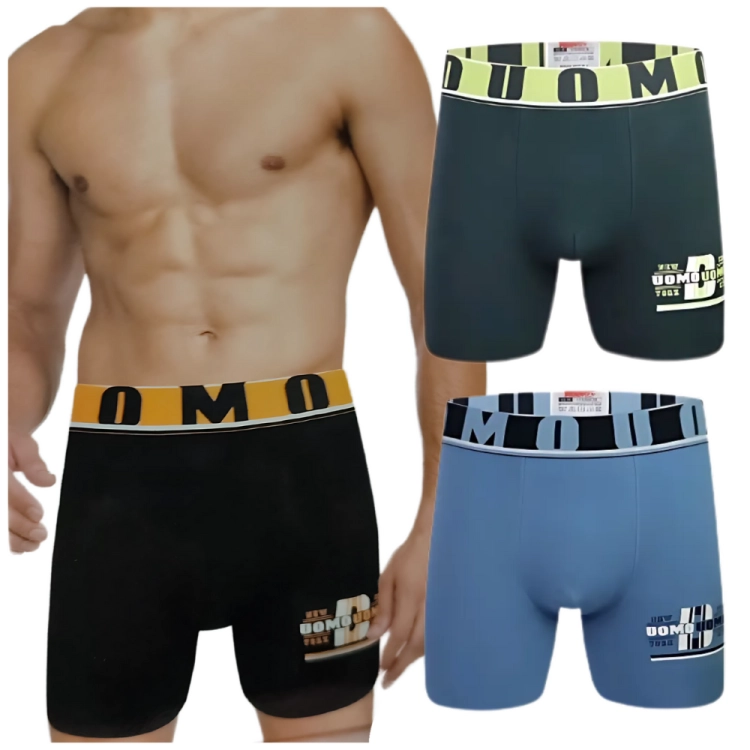 Bokserki bawełniane z długą nogawką - zestaw 3 sztuk