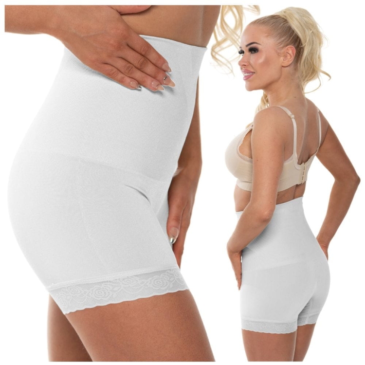 Majtki z Wysokim Stanem Wyszczuplające Z Długą Nogawką