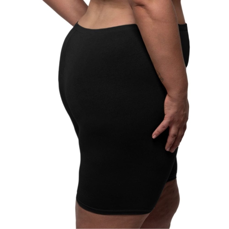 Szorty Damskie z Wysokim Stanem Bawełniane Czarne