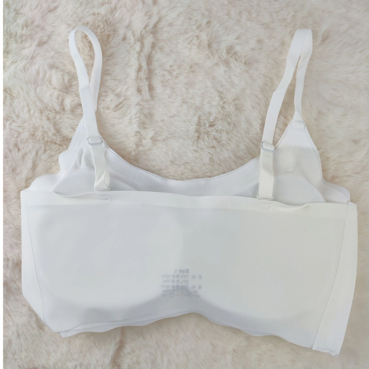 Biustonosz Bezszwowy Bez Fiszbin Miękki Biały