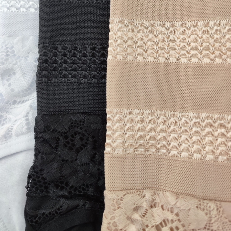 Majtki z Wysokim Stanem Wyszczuplające Bruch z Koronką Białe