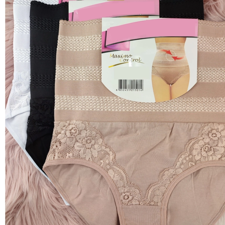 Majtki Wyszczuplające Koronkowe Damskie z Wysokim Stanem