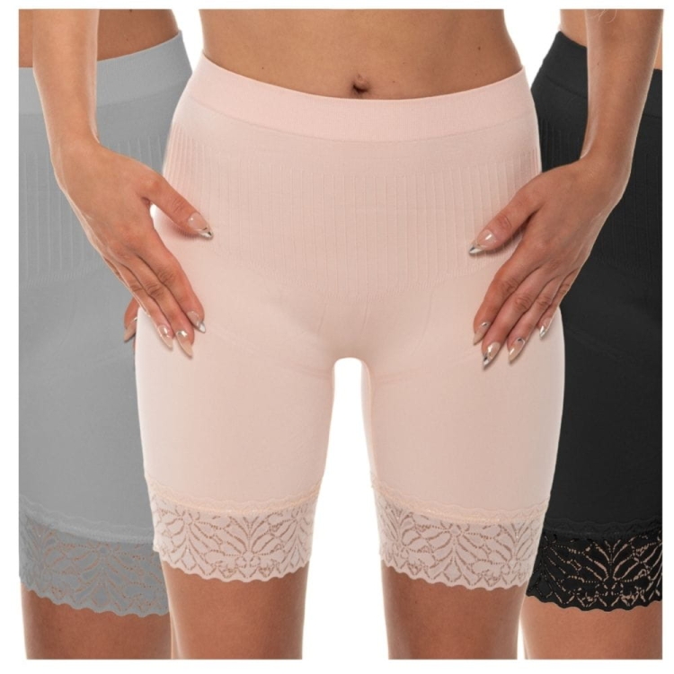 Majtki z Nogawkami Damskie Przeciw Otarciom Zestaw 3 sztuk L-XL