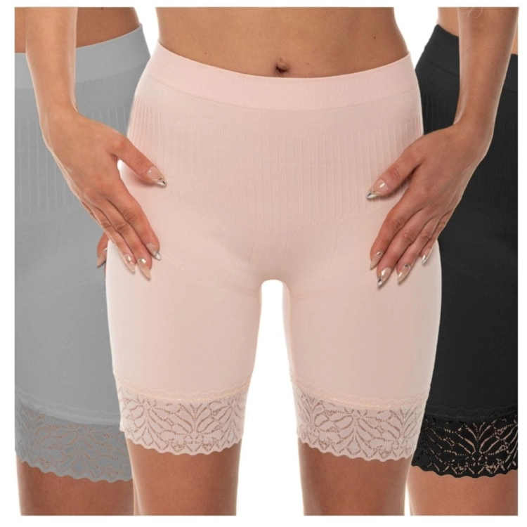 Majtki z Nogawkami Damskie Przeciw Otarciom Zestaw 3 sztuk L-XL