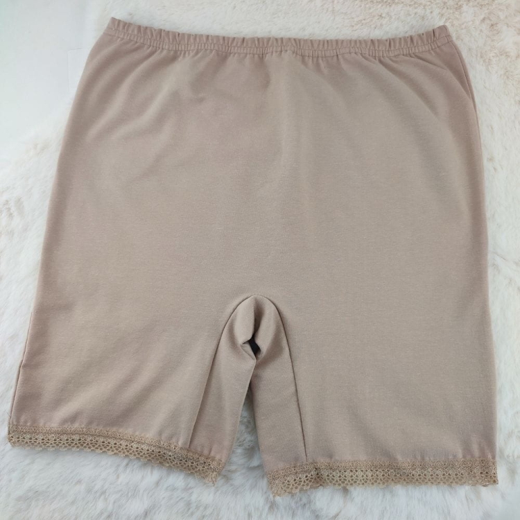 Majtki przeciw otarciom ud z koronkowym wykończeniem i klinem