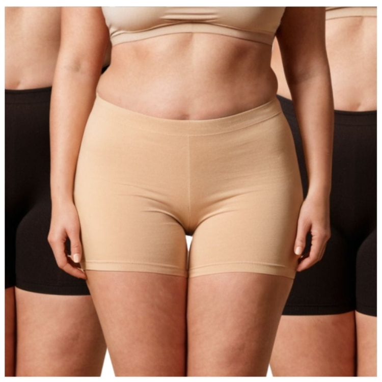 Majtki z Nogawką Elastyczne Damskie 3-Pak