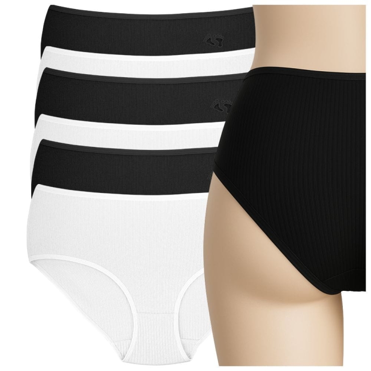 Majtki Prążkowane Damskie Bawełniane 6-Pak
