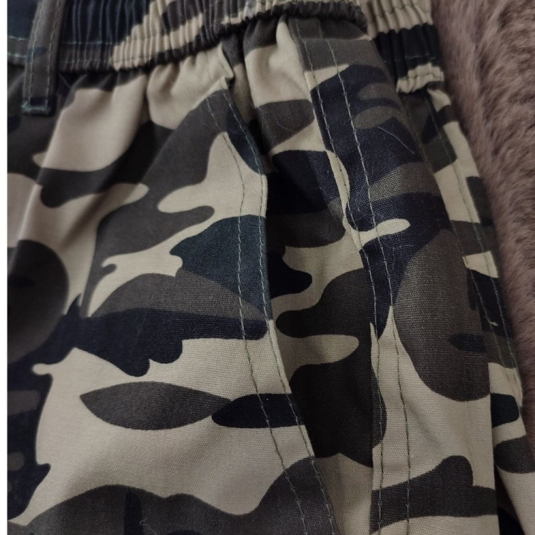 Bojówki Męskie moro z elastycznym pasem i kieszeniami