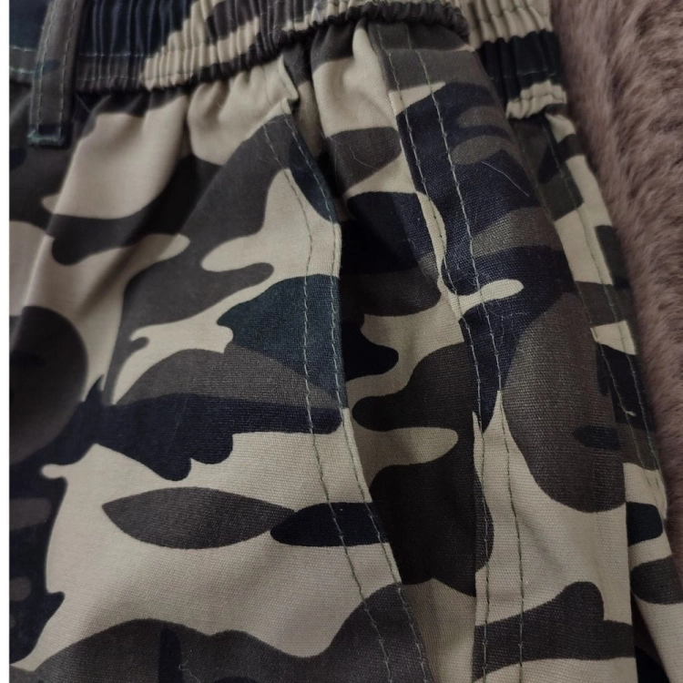 Bojówki Męskie moro z elastycznym pasem i kieszeniami