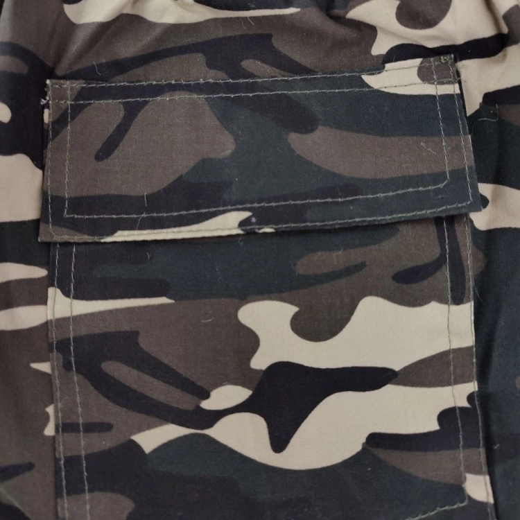 Bojówki Męskie moro z elastycznym pasem i kieszeniami