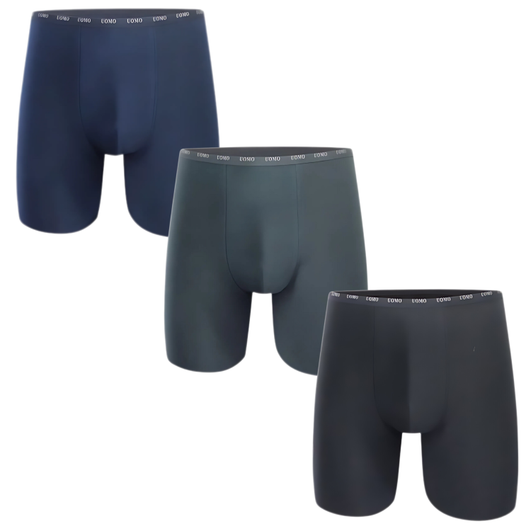 Bokserki Męskie Bawełniane z Długą Nogawką 3-PAK