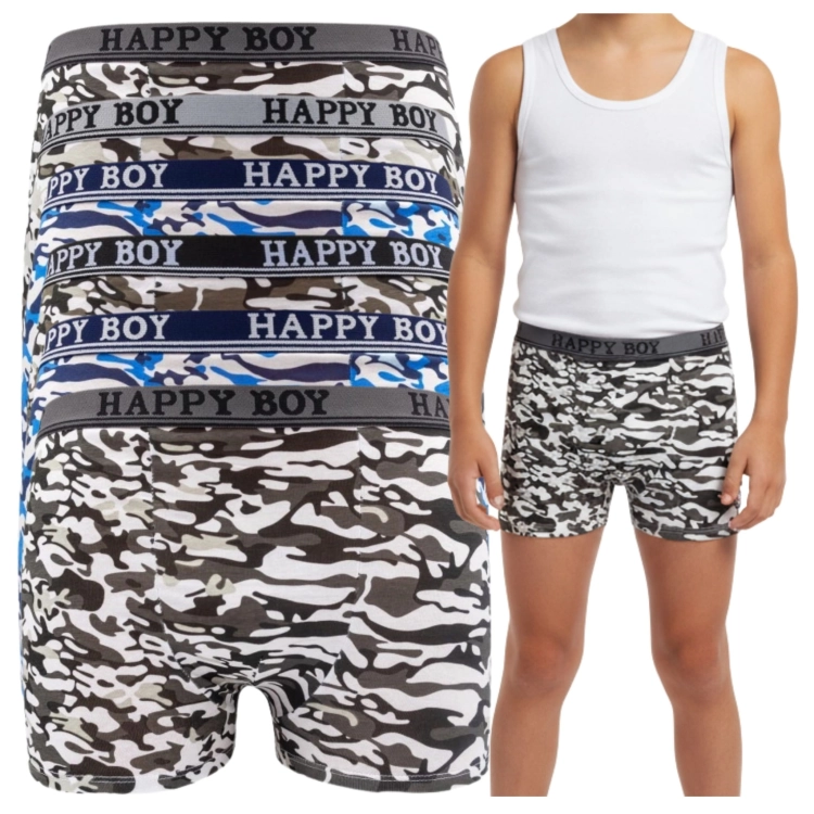 Bokserki Chłopięce Moro Zestaw Wygodne 6-Pak