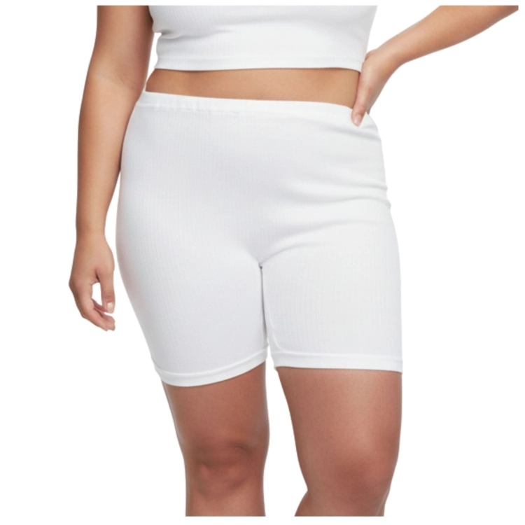 Reformy z Nogawkami Bawełniane Przeciw Otarciu Ud Białe