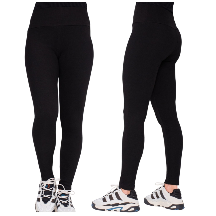 Ocieplane Leginsy Damskie Rozciągliwe Prążkowane Uniwersalne