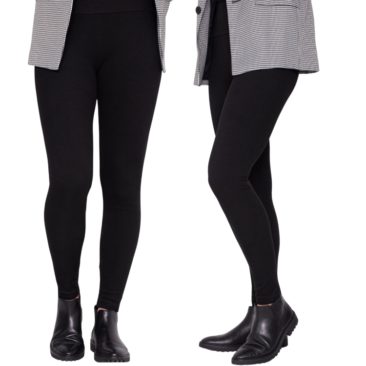 Ocieplane Leginsy Damskie Rozciągliwe Prążkowane Uniwersalne