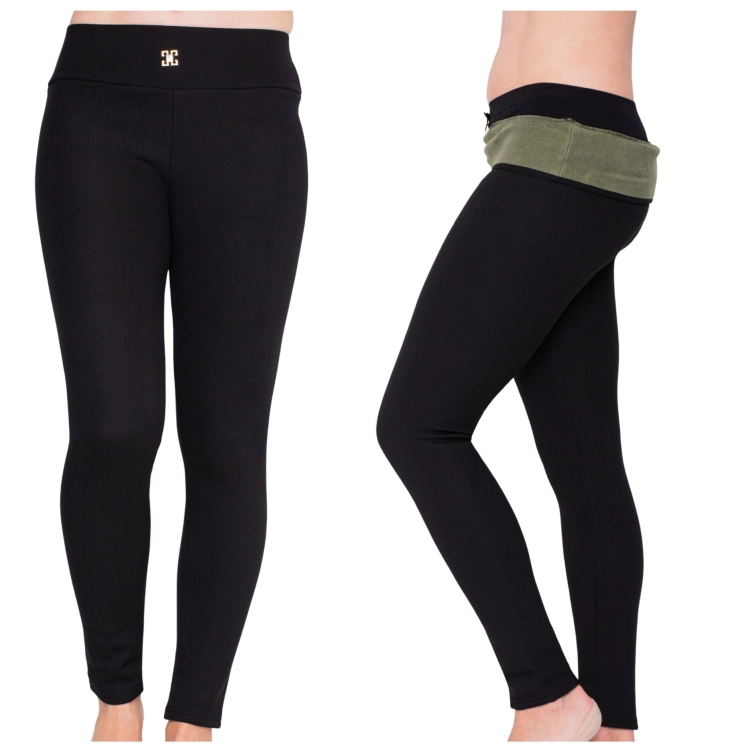 Getry Ocieplane Termiczne Prążkowane Elastyczne Wygodne