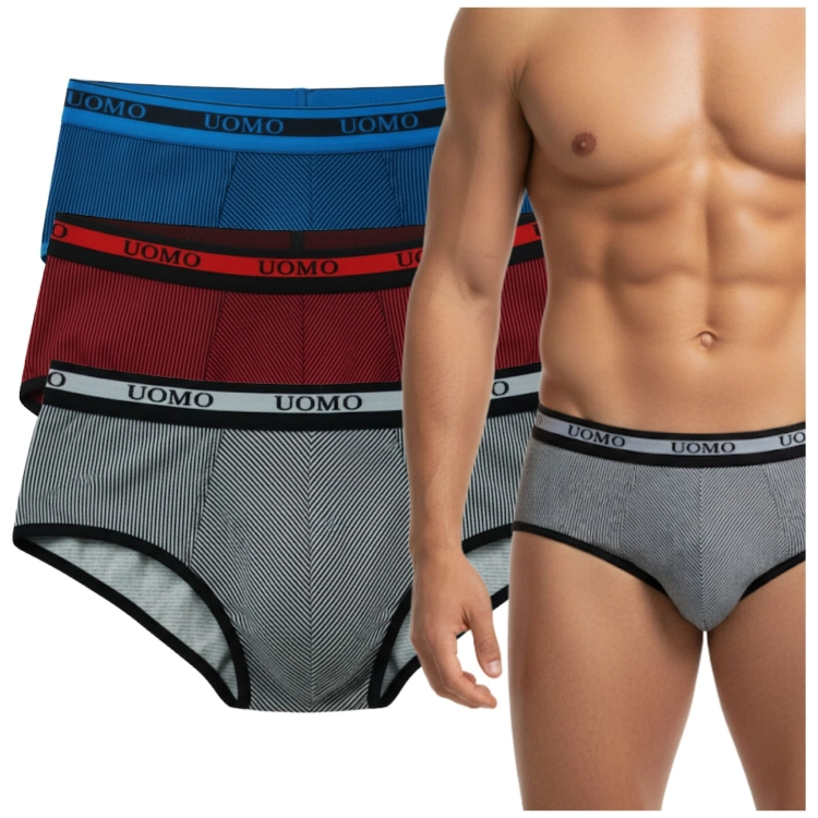 Slipy Męskie Wygodne Bawełniane Slipki Klasyczne 3-PAK